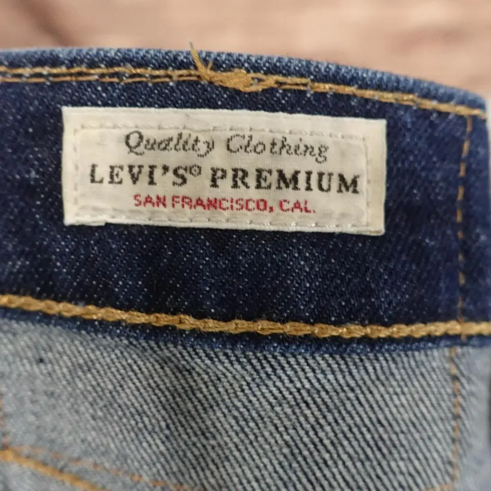 Levis 511 Jeans Mens 34x32 Blue Dark Wash Slim Fit Stretch Denim Premium Denim